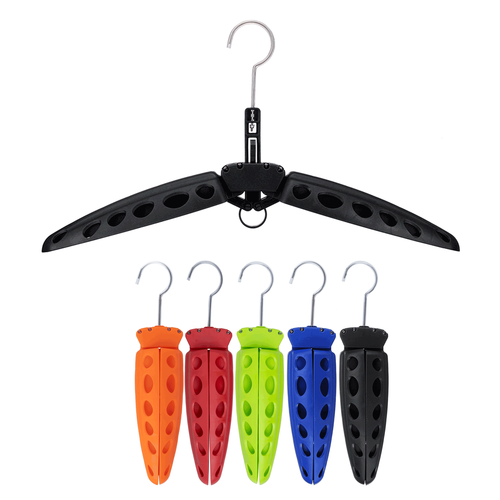 Snorkel Set - Appendiabiti Pieghevole per Muta Subacquea, Supporto