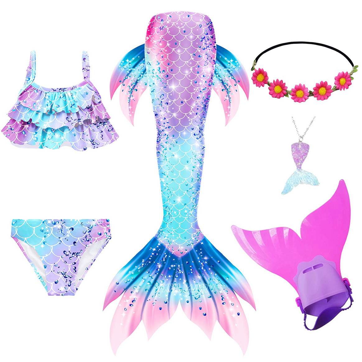6 pezzi/set Ariel ragazze che  - Swim Fins recensione e prezzo